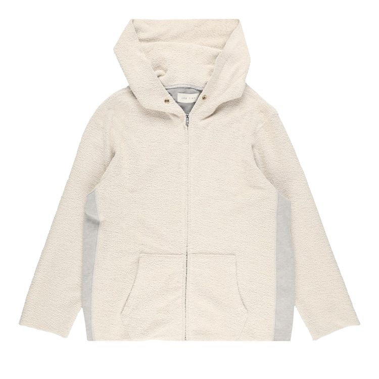 

Худи Les Tien Raw Zip Hoodies Heather Grey, серый