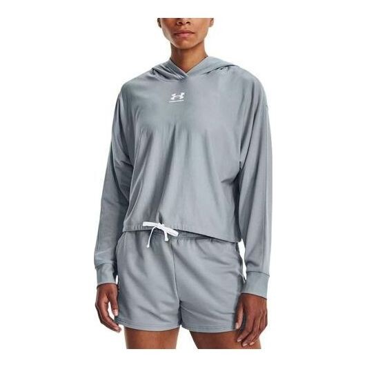 

Толстовка rival terry oversized hoodie 'blue grey' Under Armour, синий