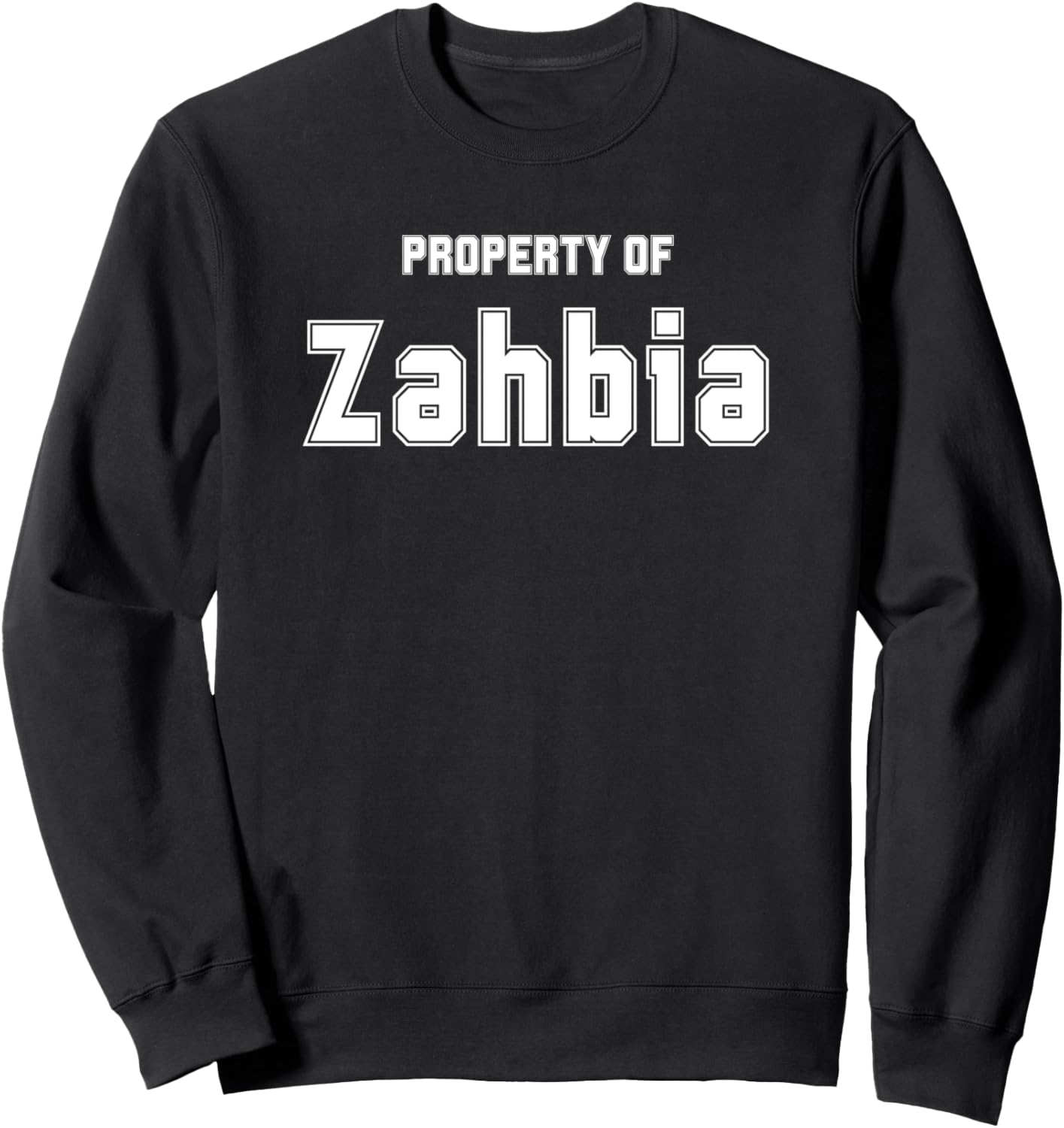 

Забавная толстовка с мусульманским именем ZAHBIA в подарок Funny Asian Name Gifts Property Of Co., черный