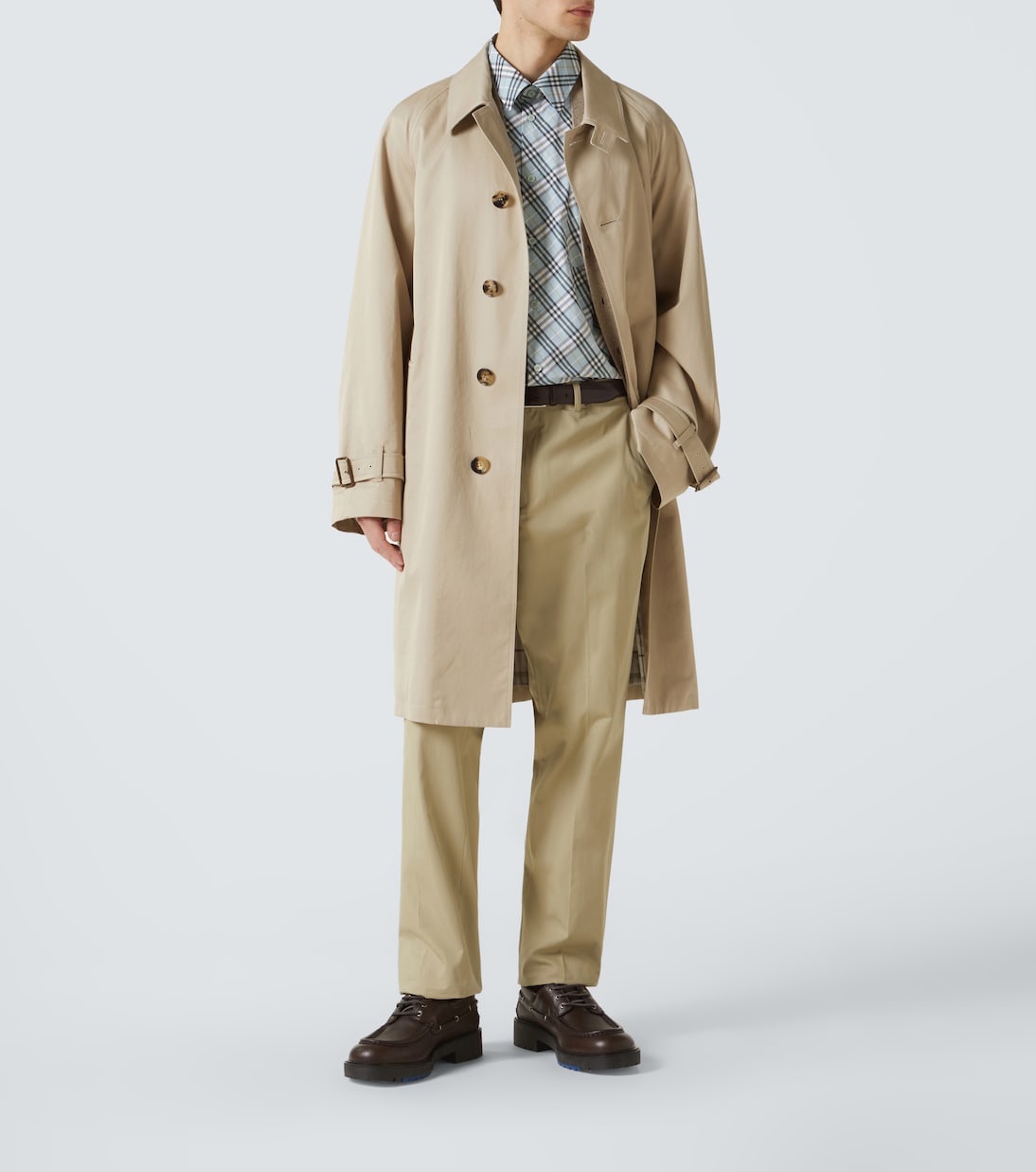 Брюки Burberry Skylark узкие из хлопкового габардина, женские — фото 2