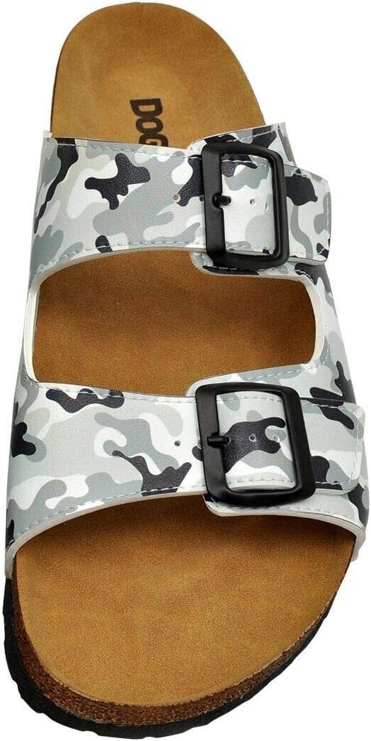 DOGO Personalize Your Life Simon - Printed Flat Slide Сандалии - Boys' Fashion - Chic, Elegant and Casual Style - Vegan, Environmentally Friendly and Handmade, черный — фото 4