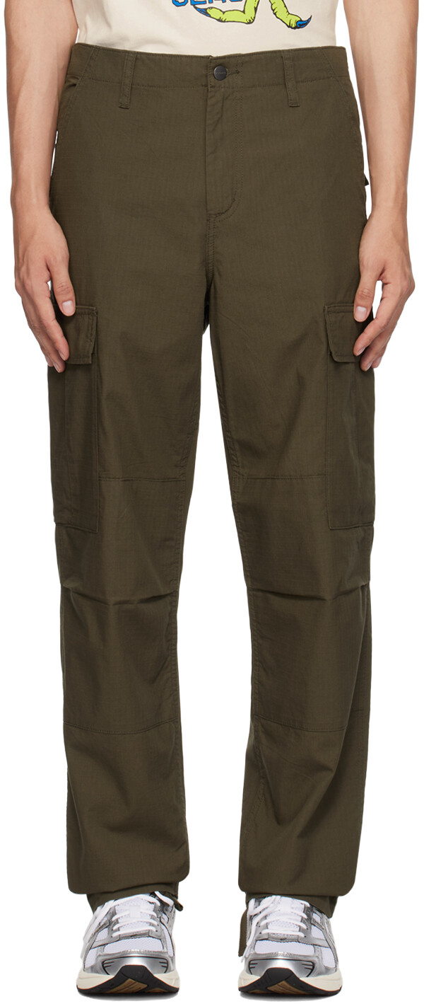 

Брюки-карго цвета хаки с завязками на шнурке Carhartt Work In Progress
