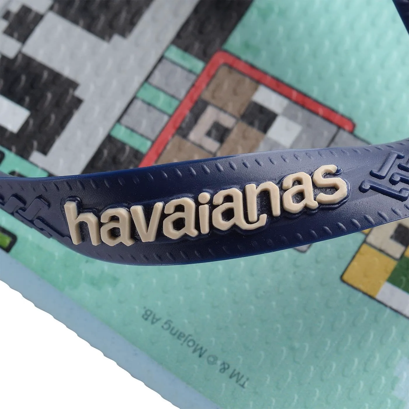 Детские вьетнамки Havaianas Minecraft для мальчиков с разделителем для пальцев, лаванда — фото 3
