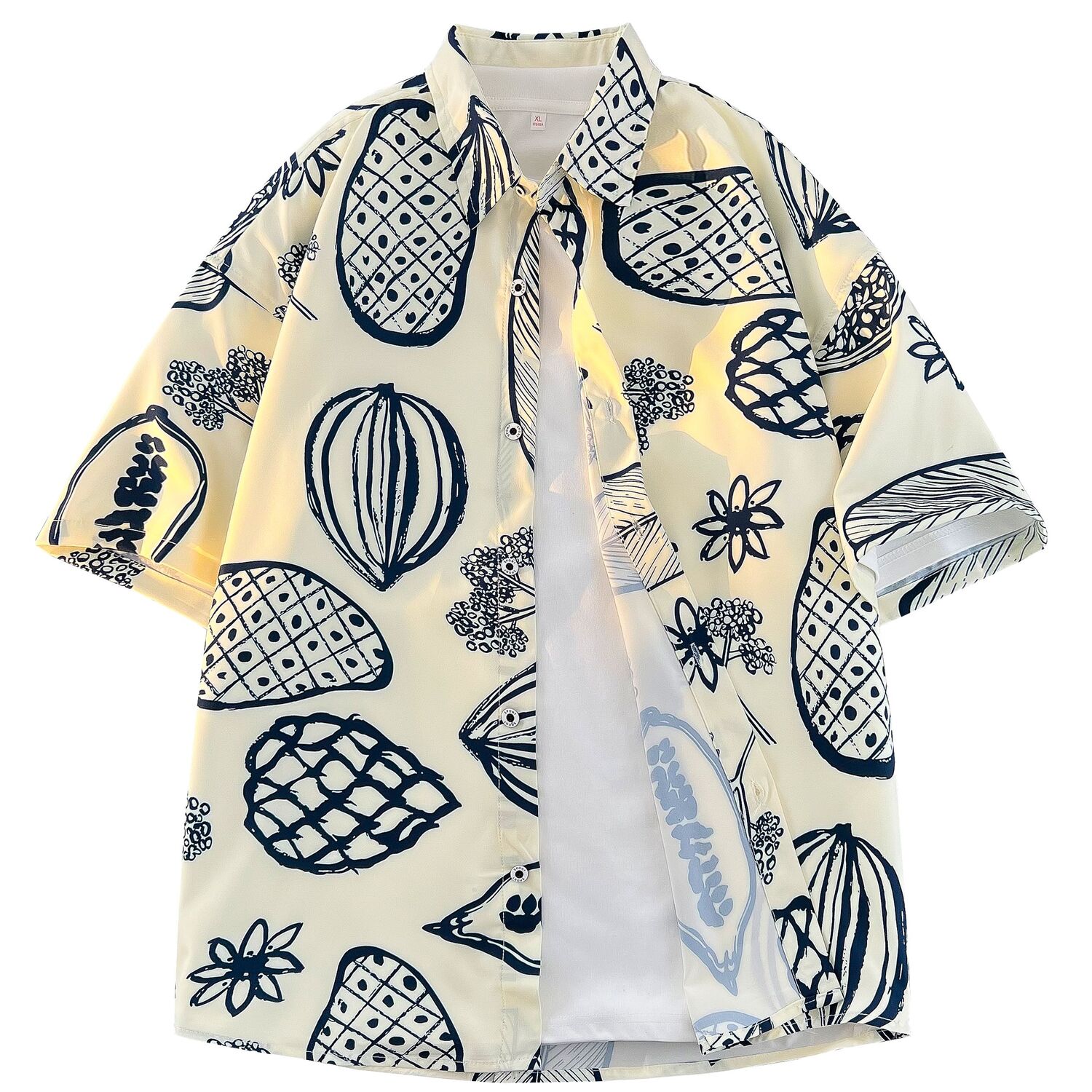 

Рубашка Unisex с цветочным принтом F.I.W FANGIWEN, Nut Apricot