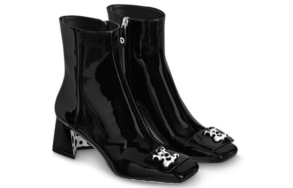 Кроссовки x yayoi kusama 55mm heeled boots 'black' Louis Vuitton, черный — фото 2