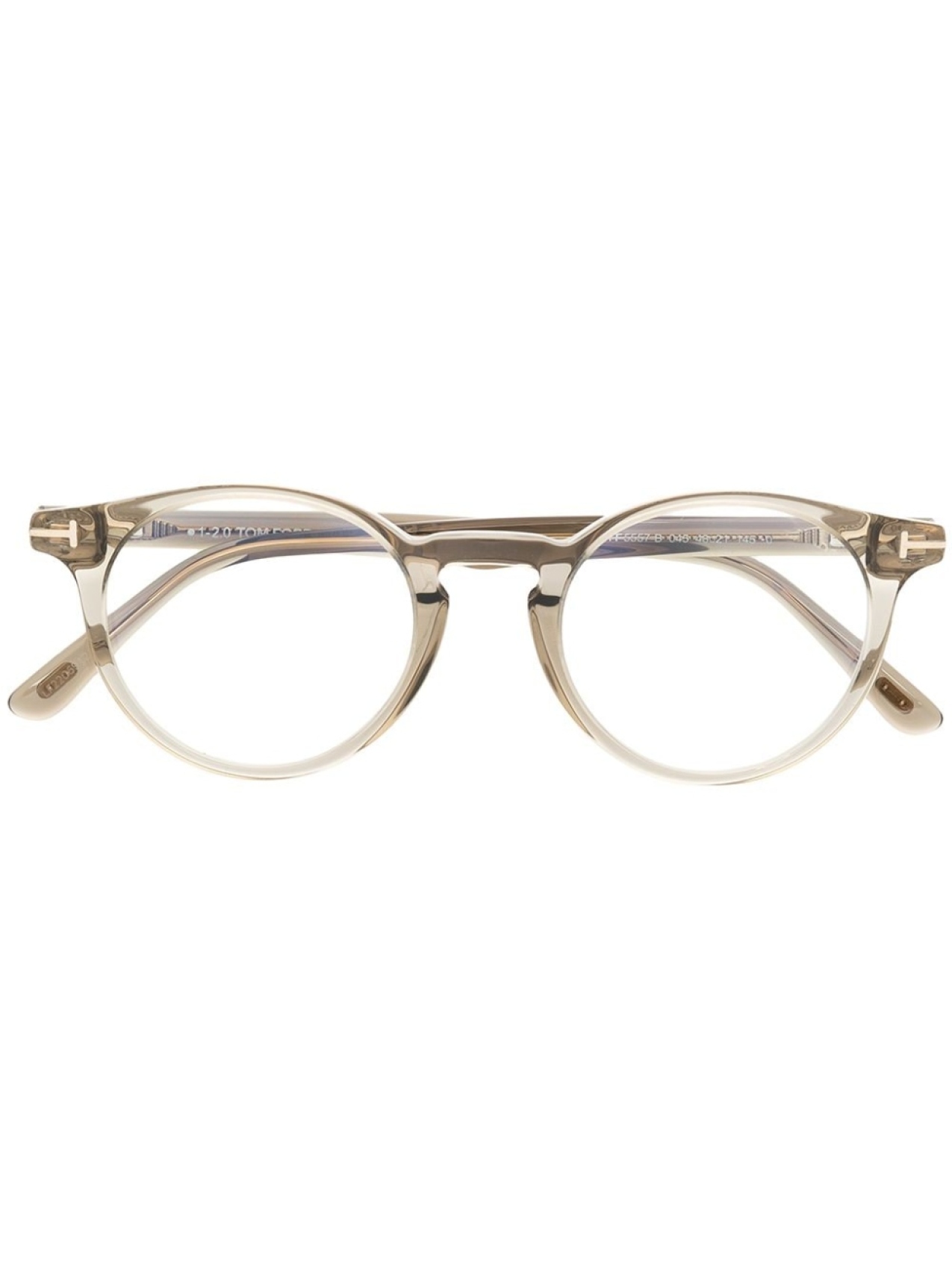 

TOM FORD Eyewear очки TF5557B в круглой оправе, нейтральный цвет