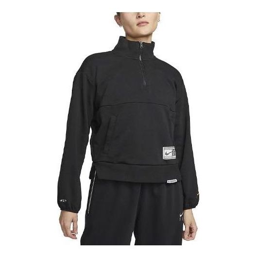 

Толстовка с капюшоном dri fit swoosh fly 1 4 молния баскетбольная толстовка Nike, черный