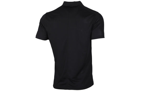 Футболка logo quick dry breathable sports short sleeve polo shirt black Nike, черный — фото 2