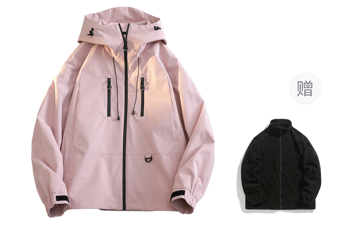 

WARRIOR Куртка Unisex из коллекции Huichao Riding The Wind, Coral Pink[3-in-1, Polar Fleece Liner]