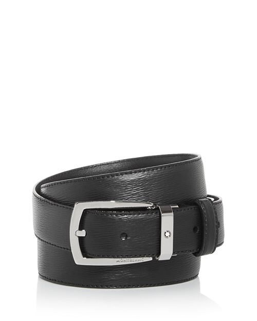 

Мужской современный кожаный ремень Montblanc, цвет Black
