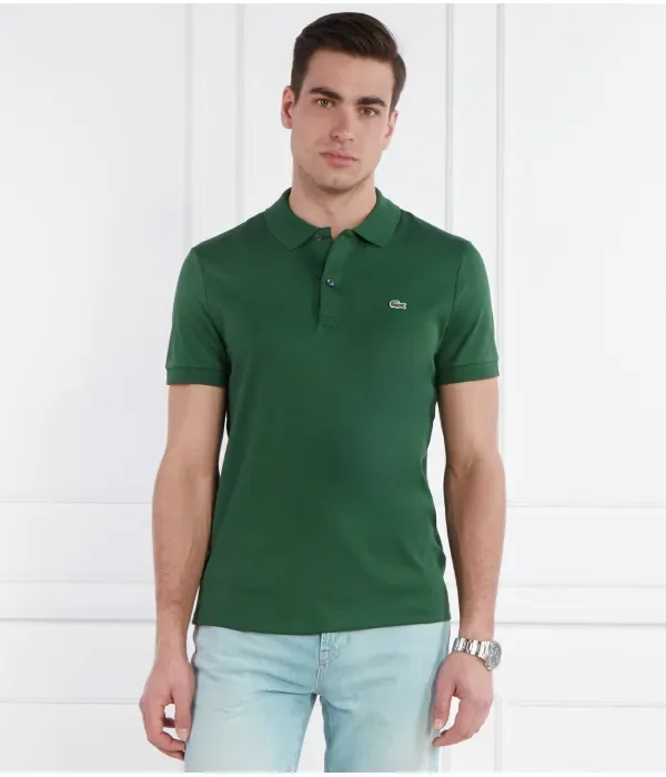 Футболка Lacoste Полюс regular fit, бутылочно-зеленый — фото 3