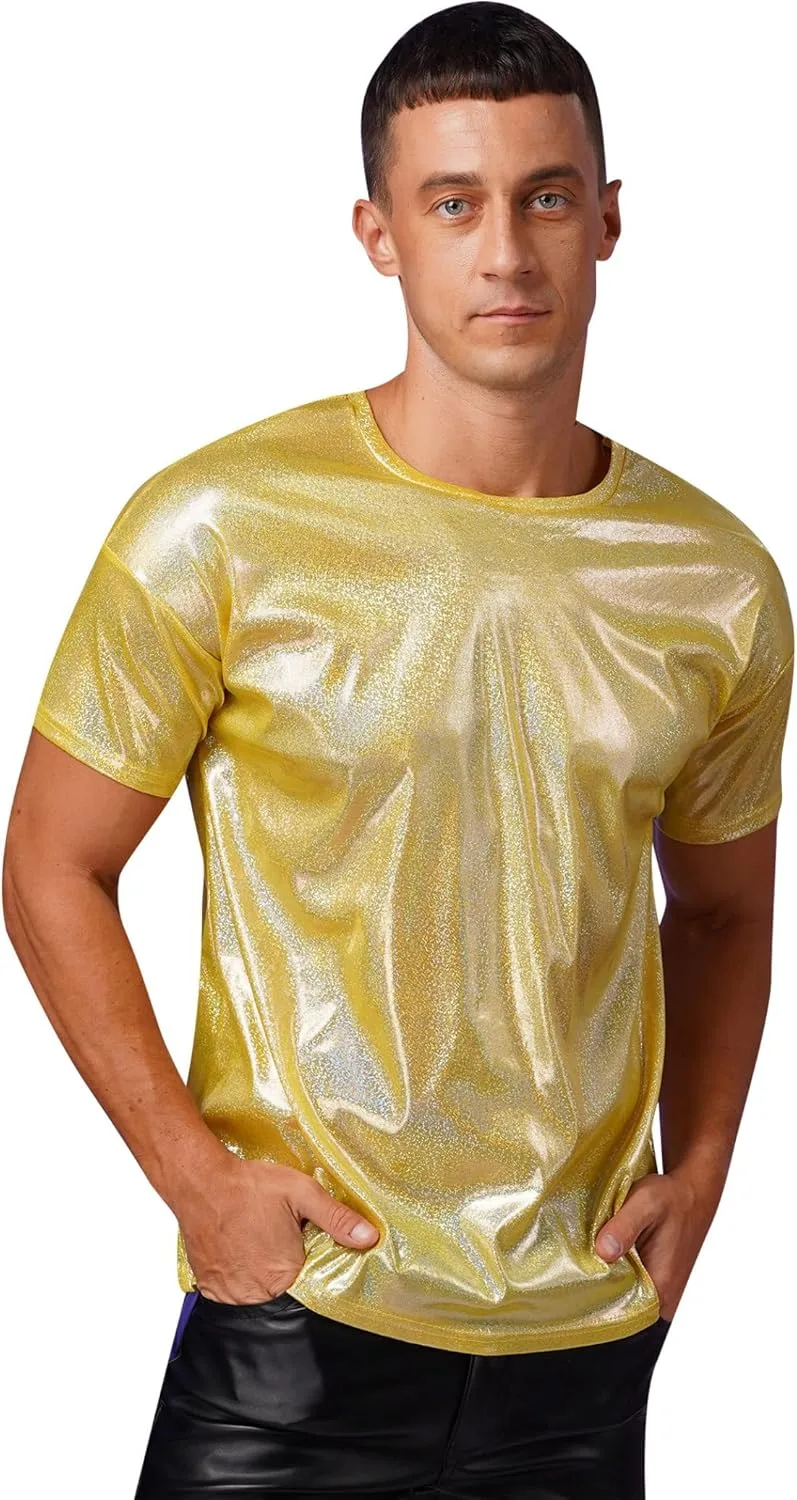 

Мужская футболка с глиттером и голографическим эффектом Miutii