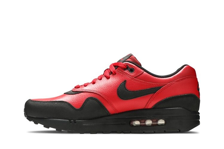 Кроссовки Nike Air Max 1 Leather Premium 'Gym Red Black', красный — фото 3