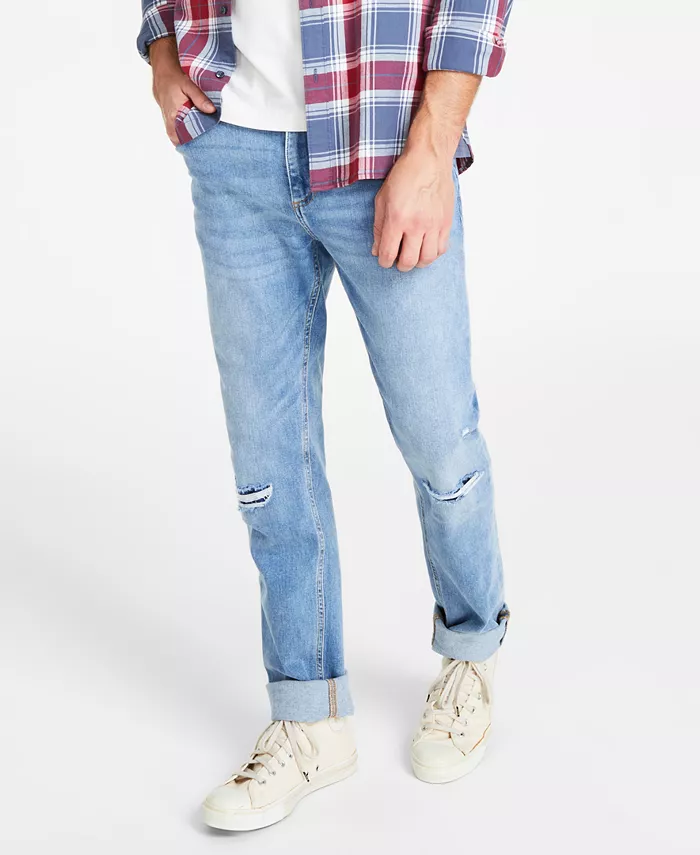 

Мужские джинсы Melbourne с эффектом разрушения, Slim-Fit Sun + Stone, синий