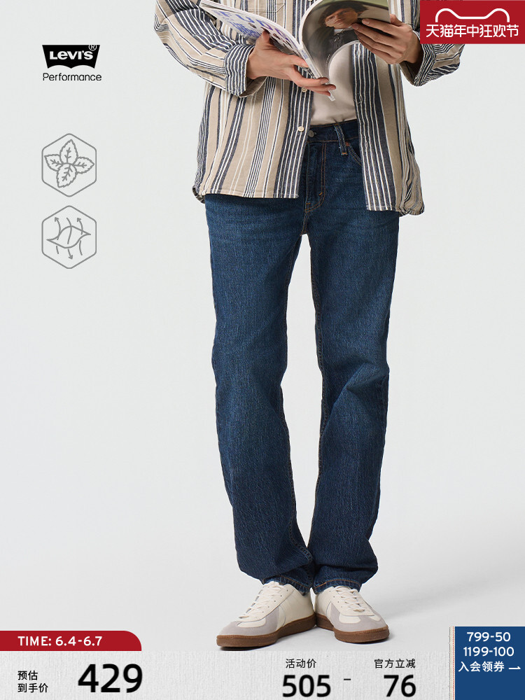 

Джинсы Levi's Ice Cool Series 511 Slim Fit, темно-синий