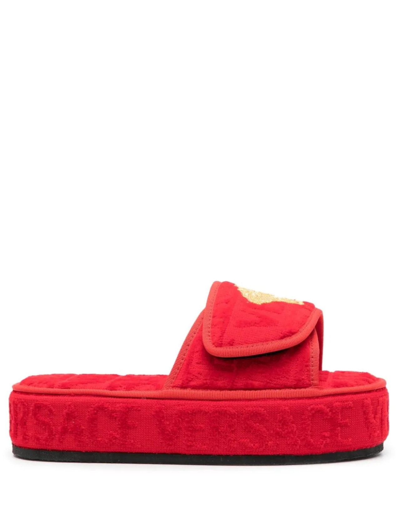 

Versace шлепанцы с логотипом, красный
