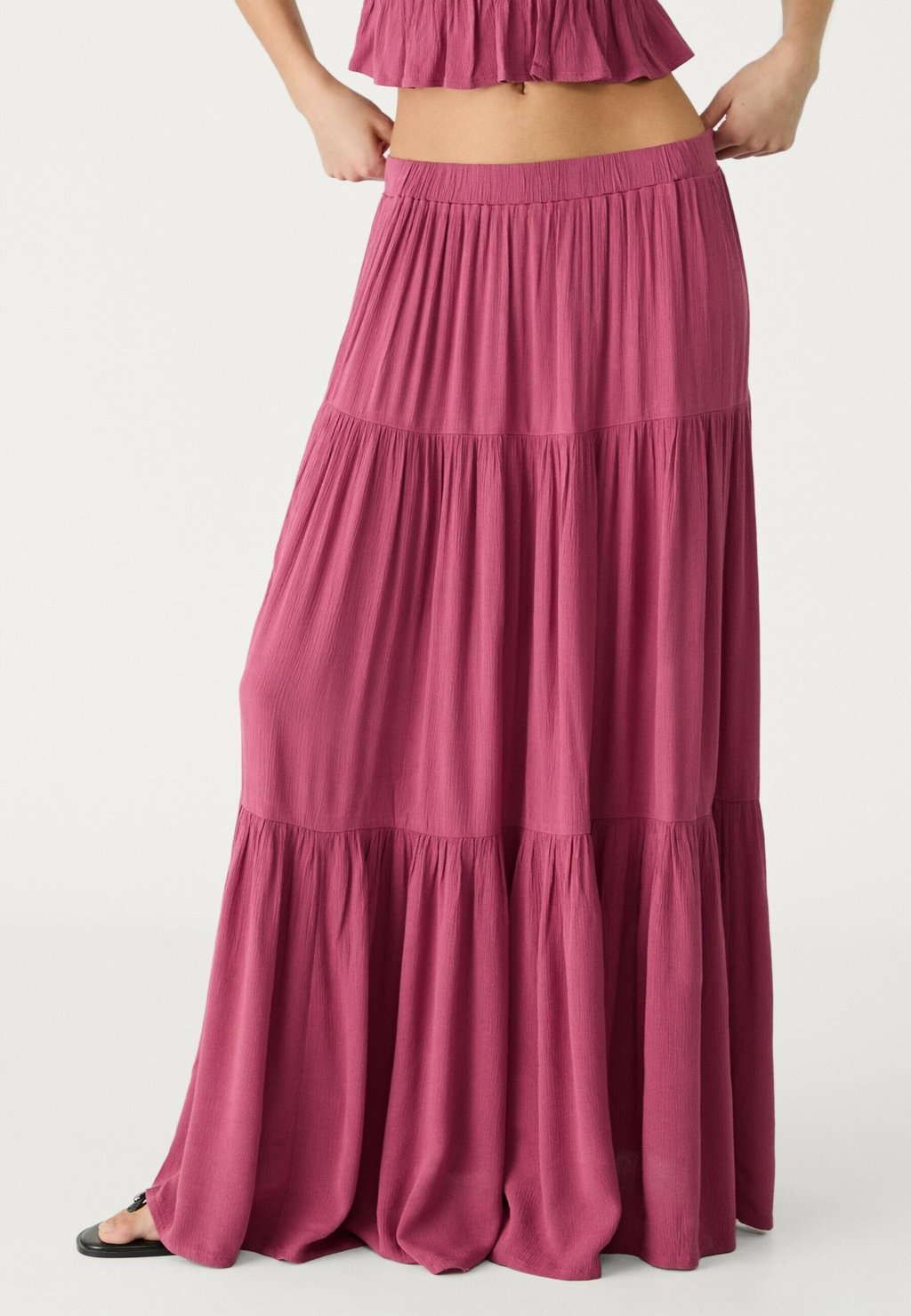 

Юбка макси PEASANT Stradivarius, розовый