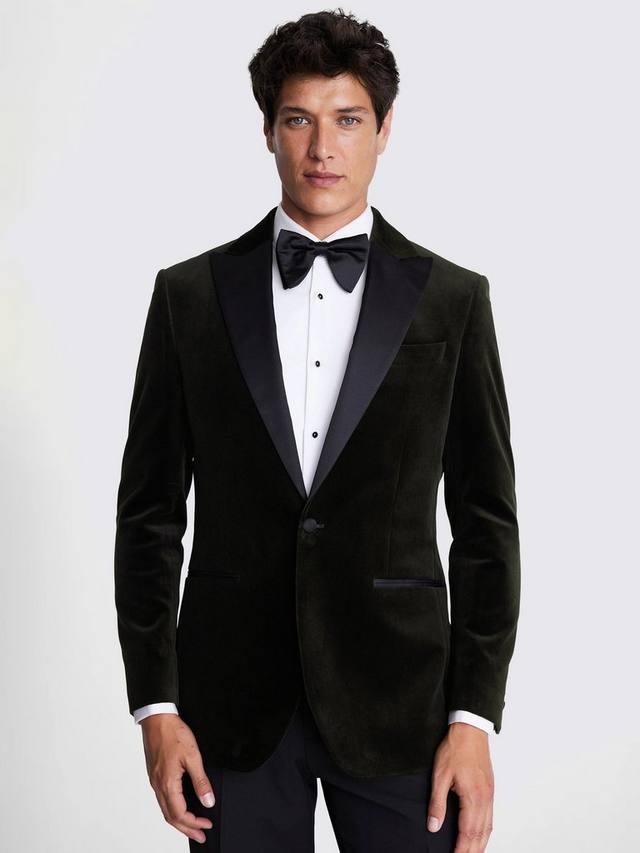 

Трендовый пиджак из хлопкового вельвета приталенного кроя Moss, Green