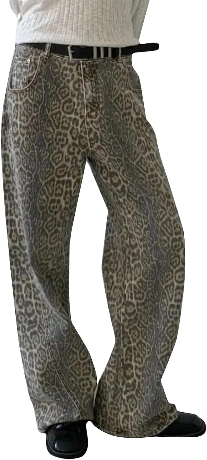 Джинсы boyfriend, леопардовый принт, Women's, 9-leopard Print