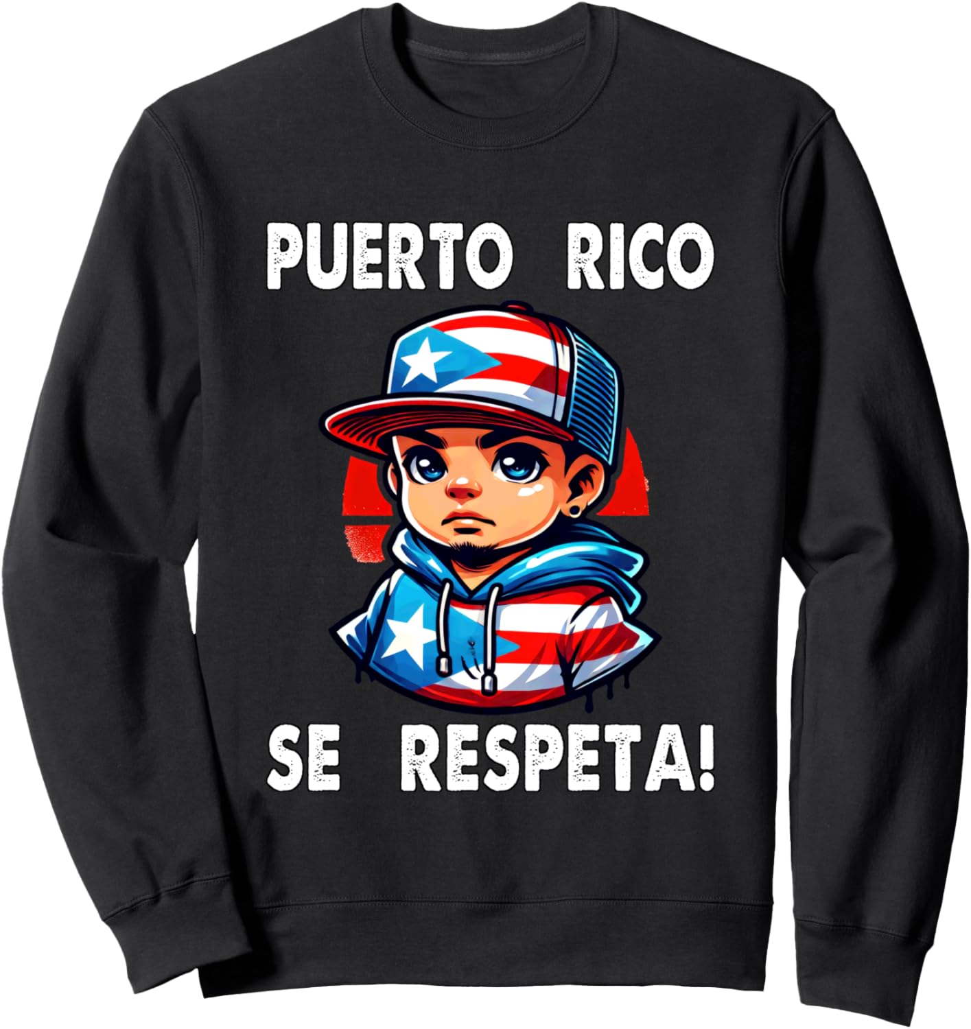 

Пуэрто-Рико Se Respeta Boricua Флаг Детский Мужской PR Протест Толстовка Puerto Rico Se Respeta Collection, More Here, черный