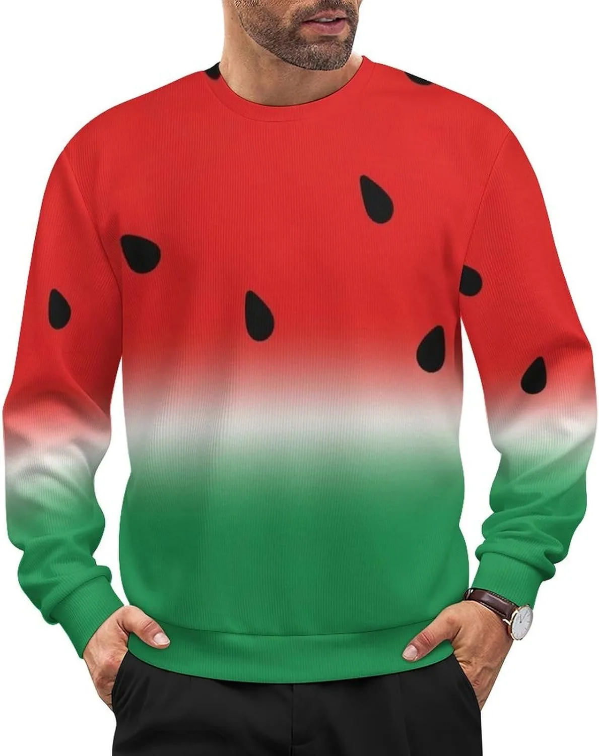 

Мужской классический пуловер с длинными рукавами и круглым вырезом Meaudiwes