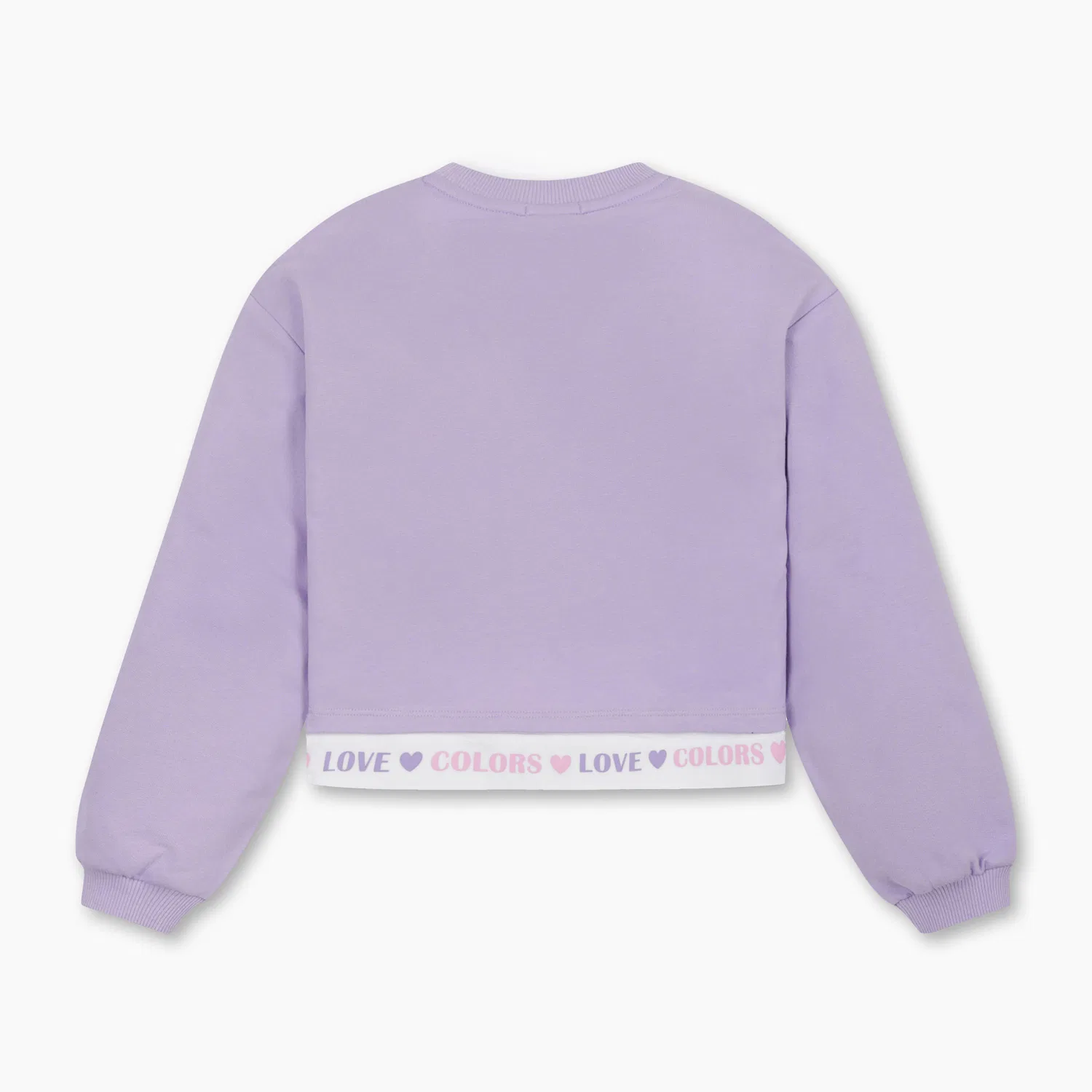 Детский укороченный свитшот Layered, фиолетовый, от Benetton Kids — фото 2