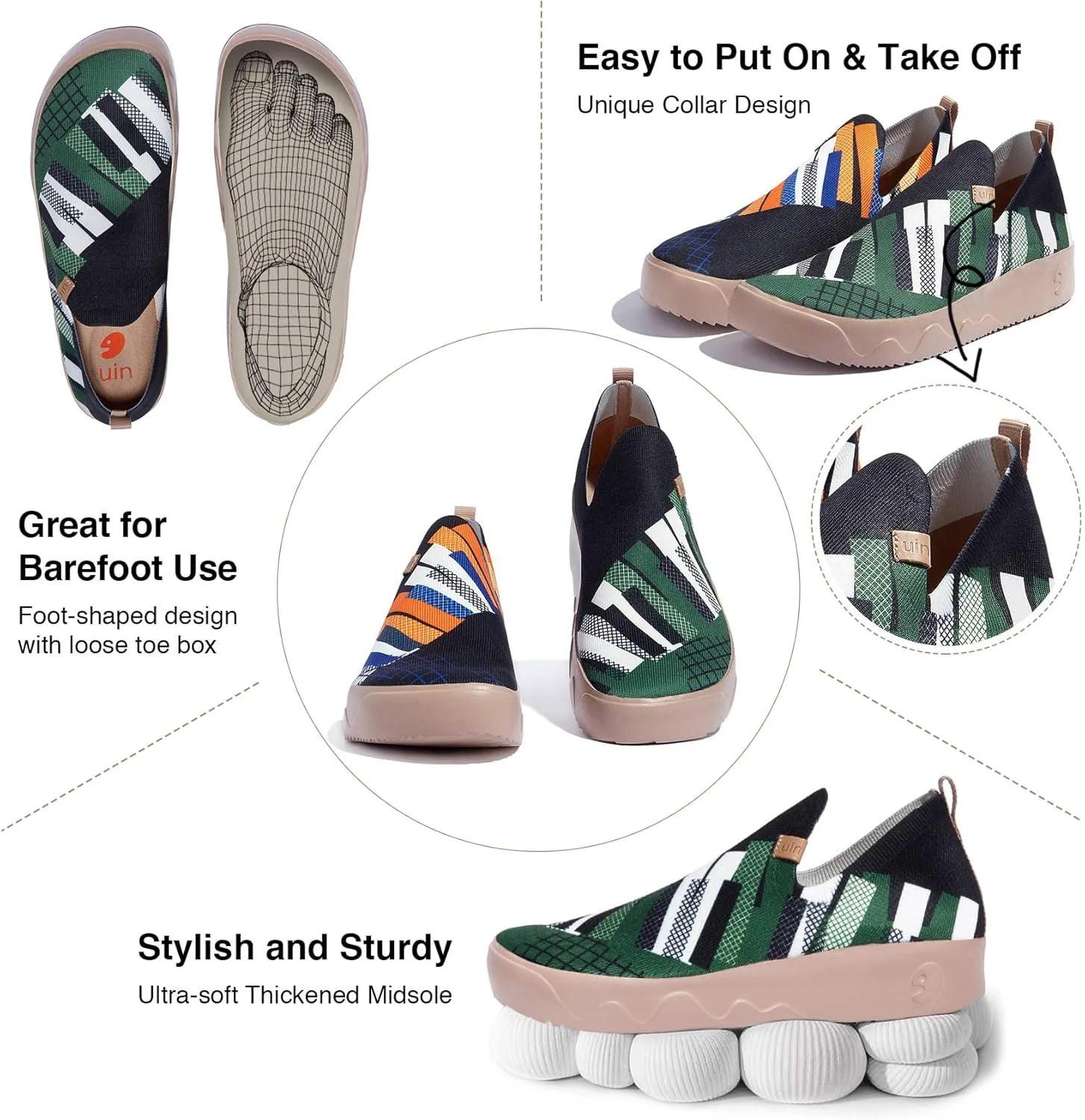 

Мужские повседневные лоферы UIN на шнуровке, удобные кеды с художественной росписью, стильные для путешествий, Фуэртевентура