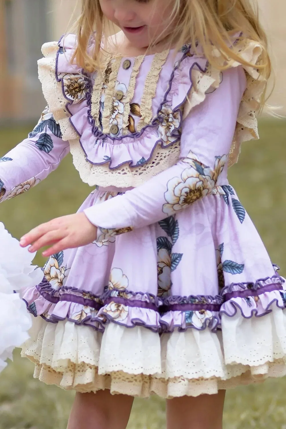 Be Girl Clothing Детское платье Beatrix фиолетового цвета — фото 2