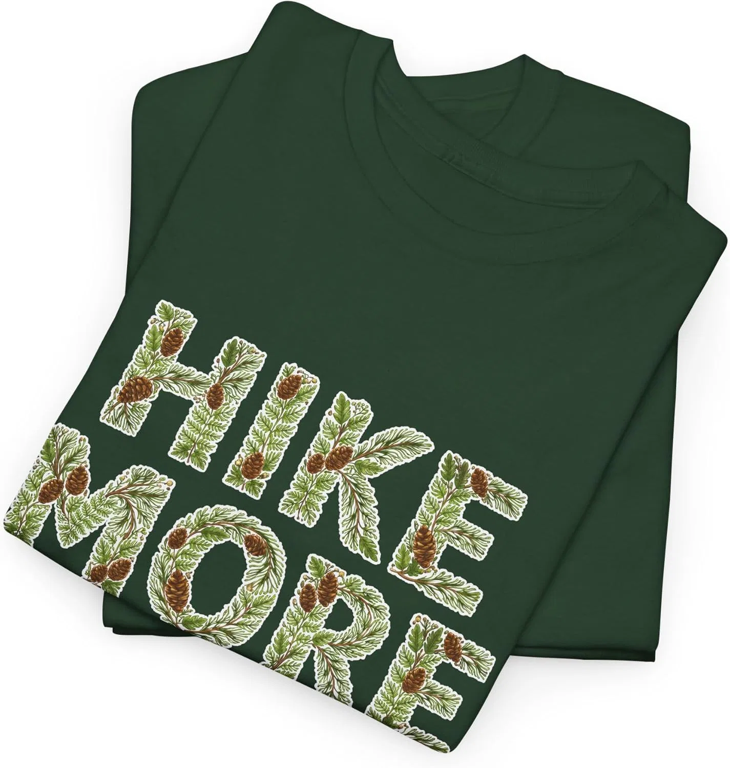 Футболка для активного отдыха с принтом HIKE MORE, GENERIC, цвет Forest Green — фото 4