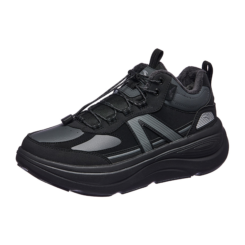 

Мужские повседневные кроссовки Wujie низкие, устойчивые к истиранию, термостойкие ANTA, черный/серый