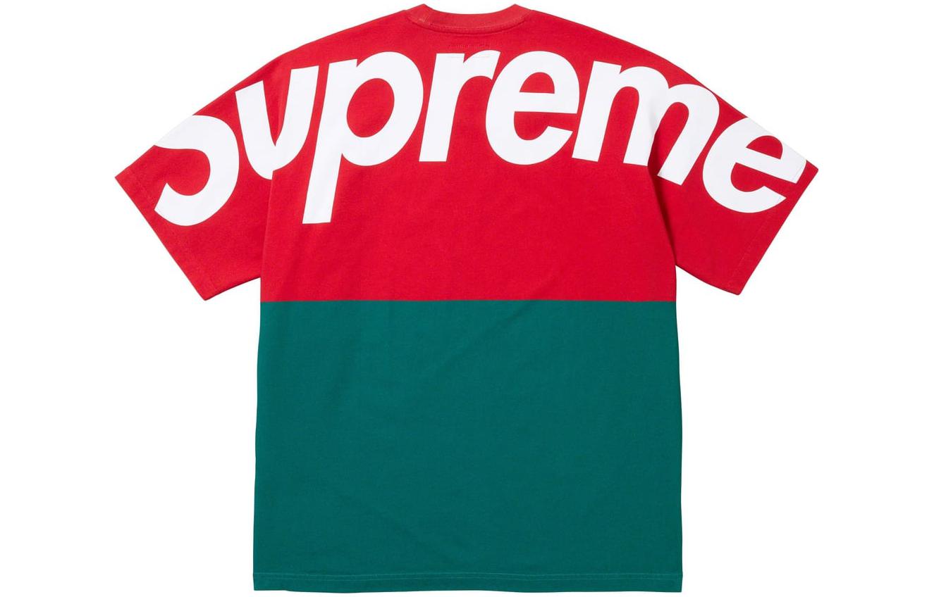 Верх с короткими рукавами Split FW23 Supreme, Красный/Красный — фото 3
