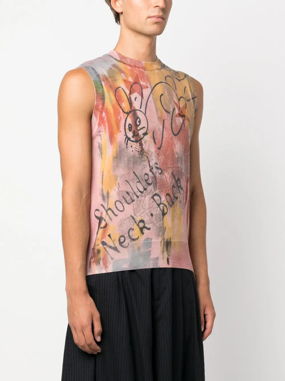 Топ с графичным принтом Vivienne Westwood, розовый — фото 3
