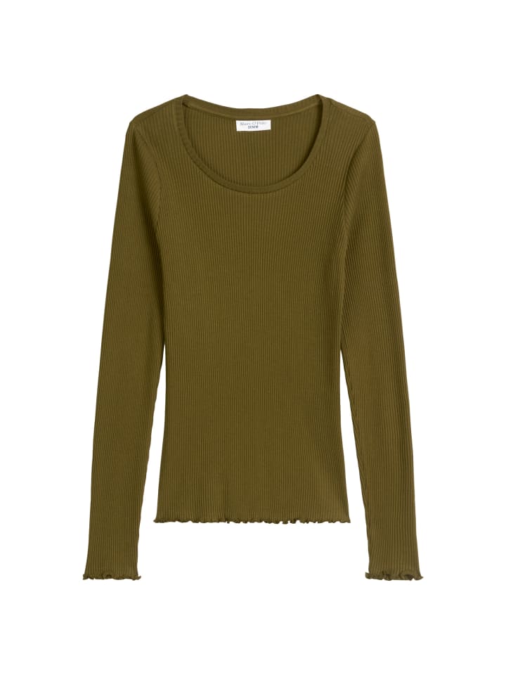 

Marc O'Polo DENIM Футболка с длинными рукавами DfC, облегающая, цвет «полированные бревна»