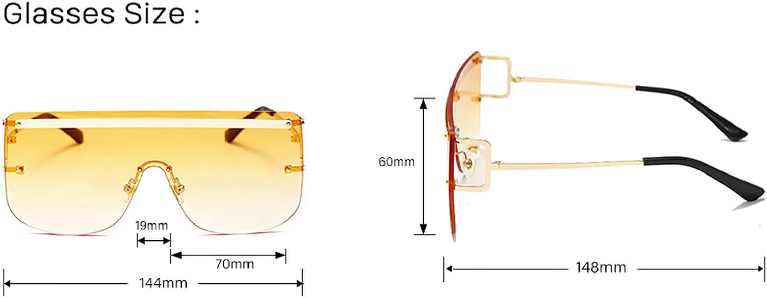 

Солнцезащитные очки COTIA 2021 в крупной оправе, большие, для женщин и мужчин, с плоской верхней частью, без оправы, квадратные, с градиентными линзами, Pink