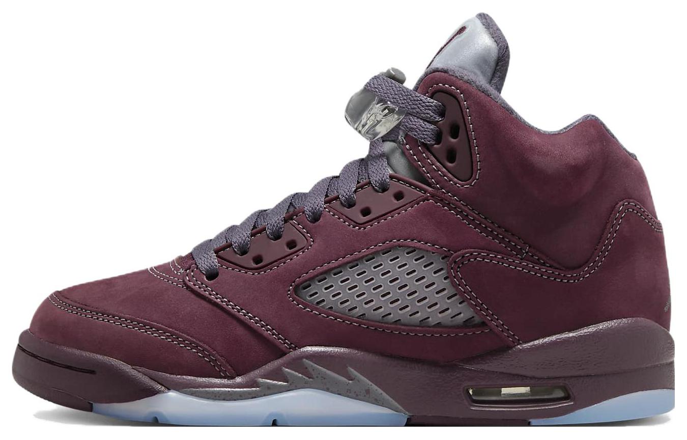

Кроссовки 5 Retro Burgundy 2023 GS Jordan, Dark Burgundy/Metallic Silver/Light Graphite