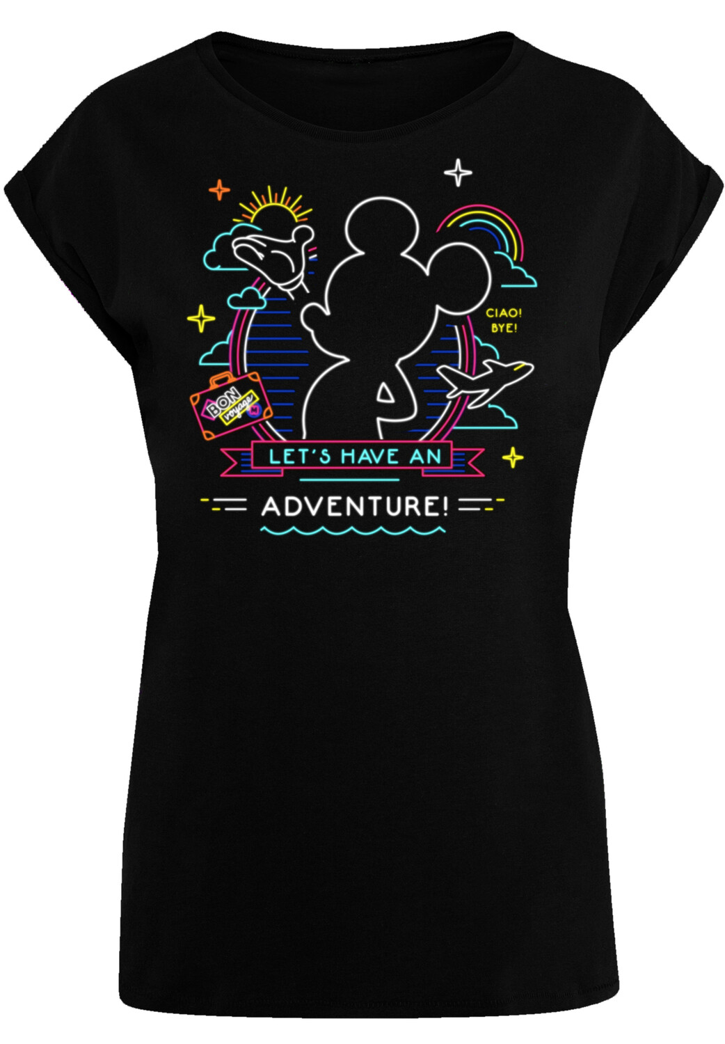 

Футболка F4NT4STIC Disney Micky Maus Neon Adventure, черный