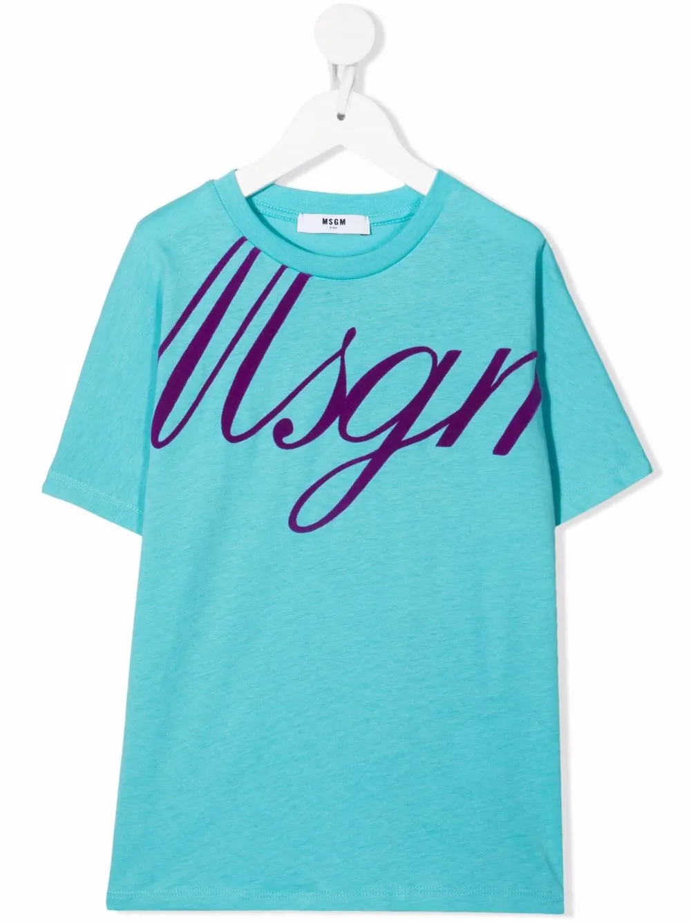 

Футболка с логотипом MSGM Kids, синий