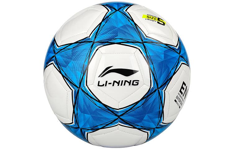 

LINING Футбольный мяч размер 5 TPU с машинной строчкой unisex белый, blue