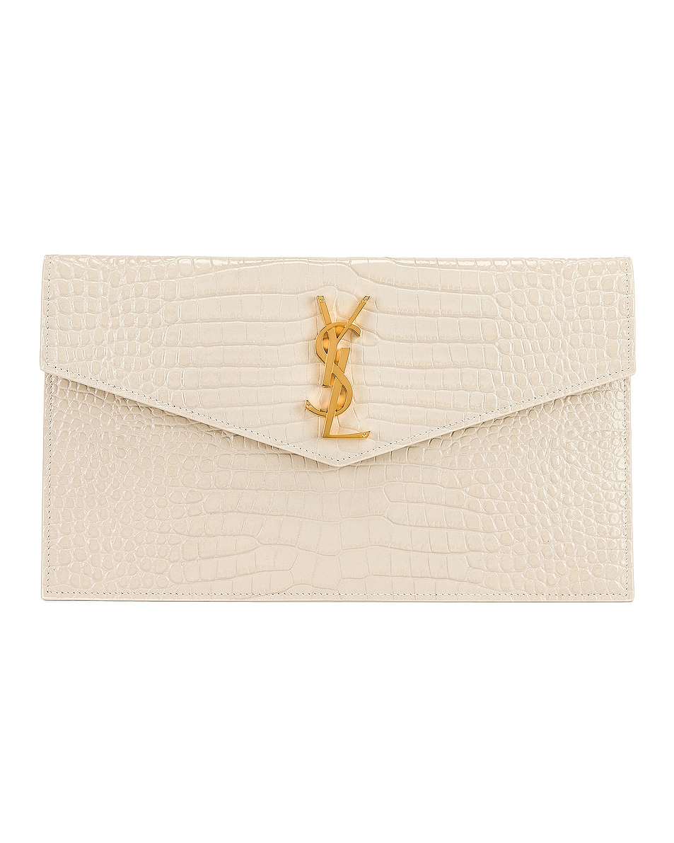 

Сумка-клатч Saint Laurent Uptown Pouch, цвет Blanc Vintage