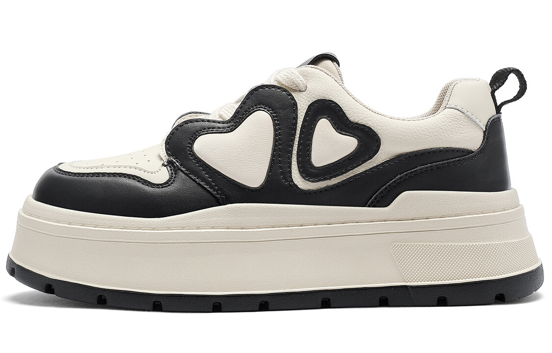 

Кроссовки C°BANNER Skateboarding Shoes Women's Low-top Black, бежевый/черный