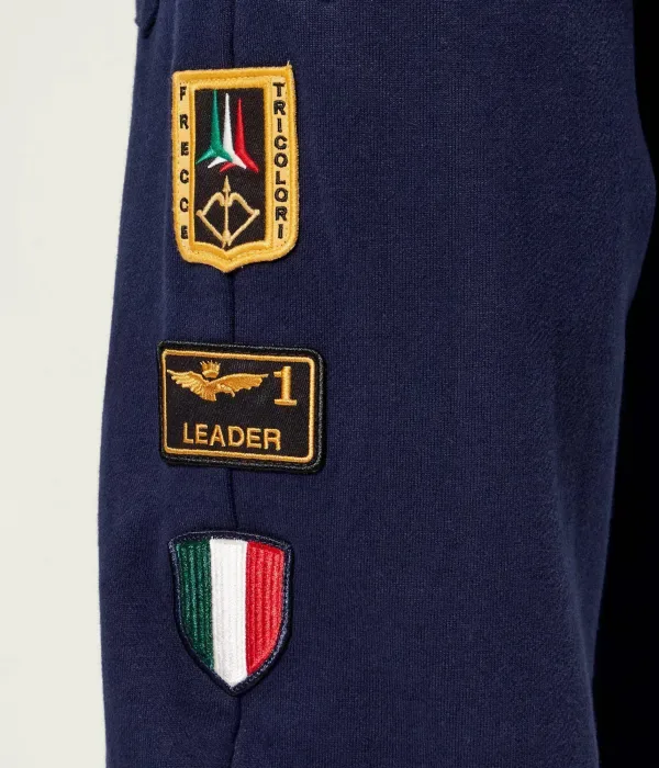 Спортивные штаны regular fit Aeronautica Militare, темно-синий — фото 4