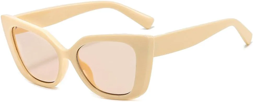 

Модные винтажные солнцезащитные очки «кошачий глаз» для женщин, ретро-очки цвета шампанского с леопардовым принтом, солнцезащитные очки UV400 для мужчин TYUVIVO, C8