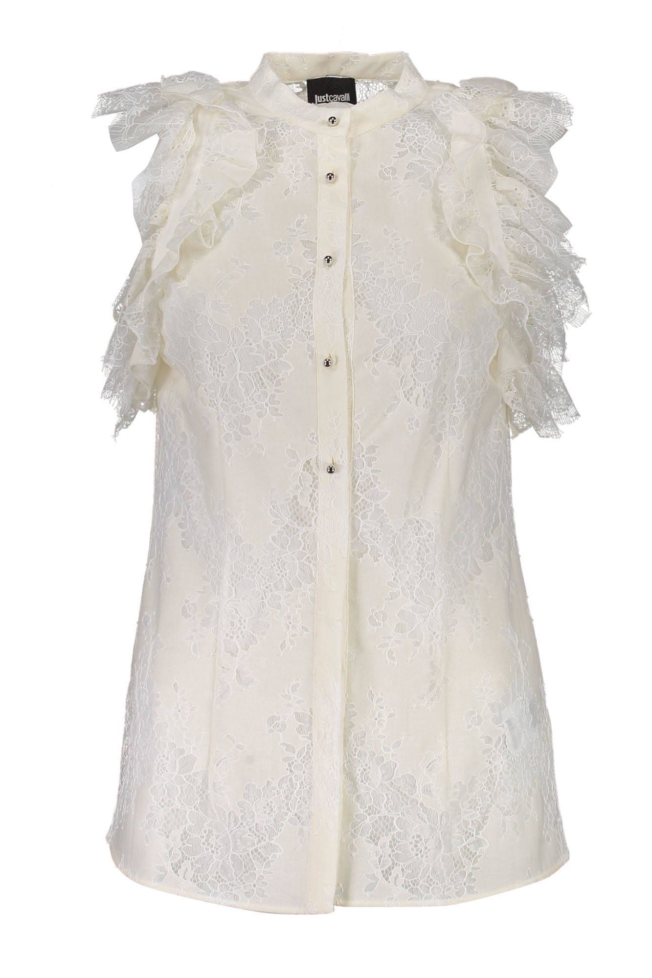 

Белая хлопковая женская рубашка Just Cavalli