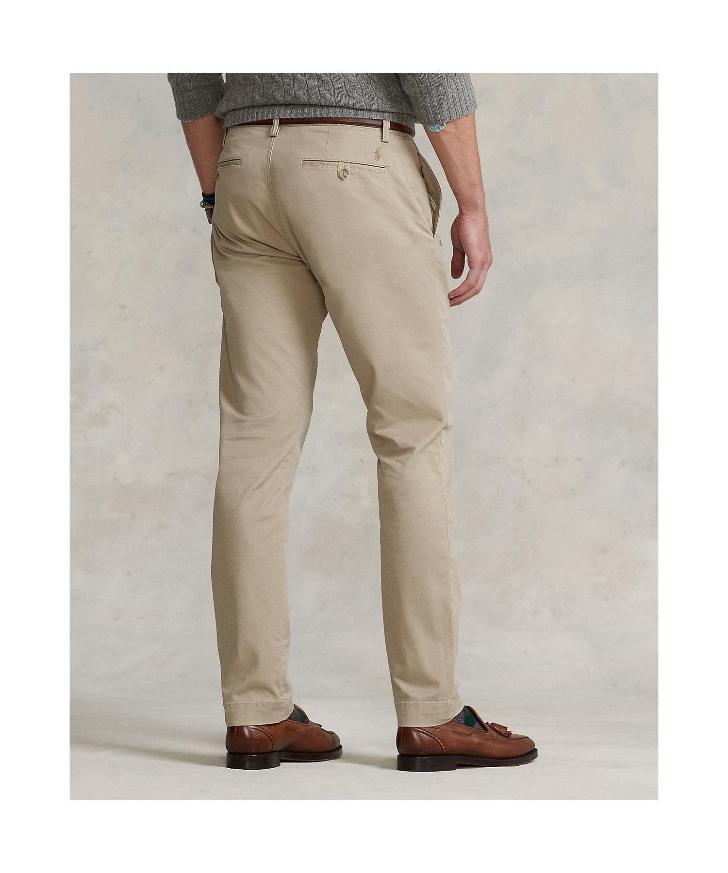 Эластичные брюки-чиносы прямого кроя Polo Ralph Lauren, 270 Brown — фото 4