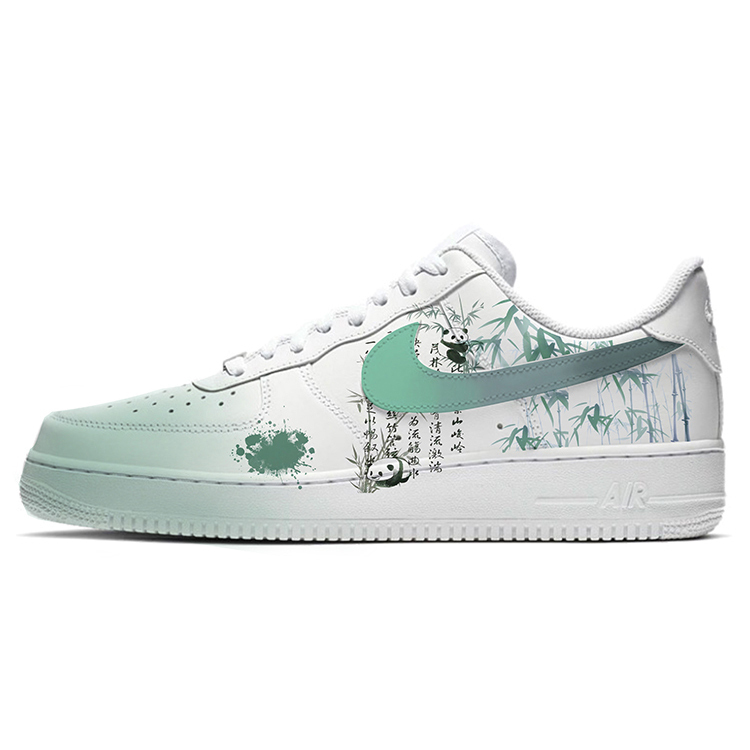 

Nike Air Force 1 Антискользящие и износостойкие быстросохнущие низкие кроссовки для скейтбординга мужские бело-зеленые