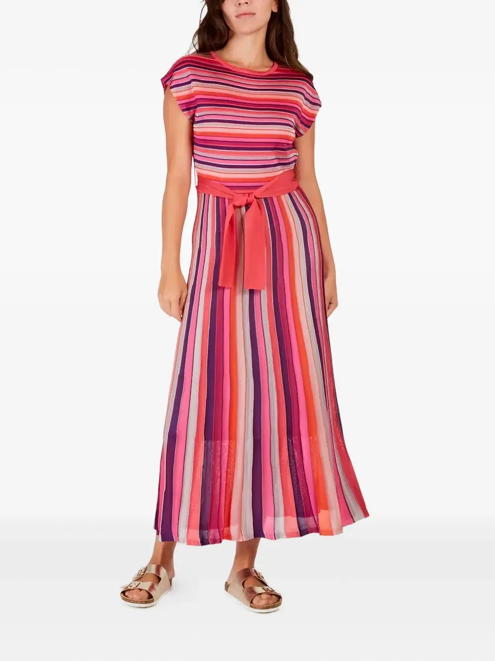

Платье миди Xabina в полоску Derhy, розовый