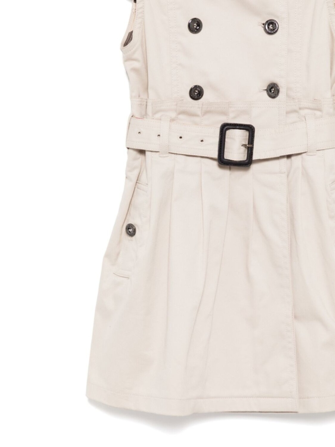 Burberry Kids двубортное платье, нейтральный — фото 3