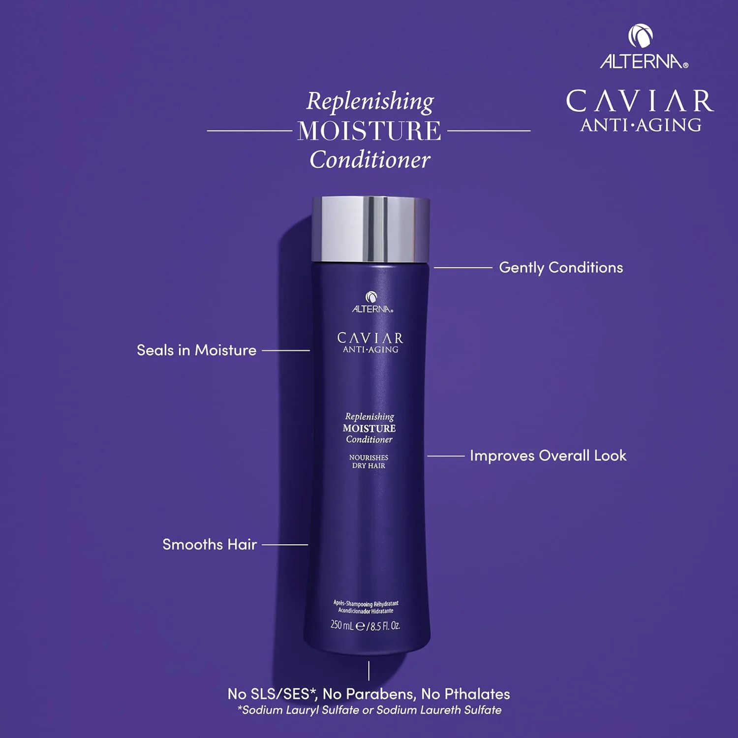 Увлажняющий кондиционер Alterna CAVIAR Anti-Aging Replenishing Moisture Conditioner | Для сухих, ломких волос | Защищает, восстанавливает и увлажняет | Без сульфатов — фото 2
