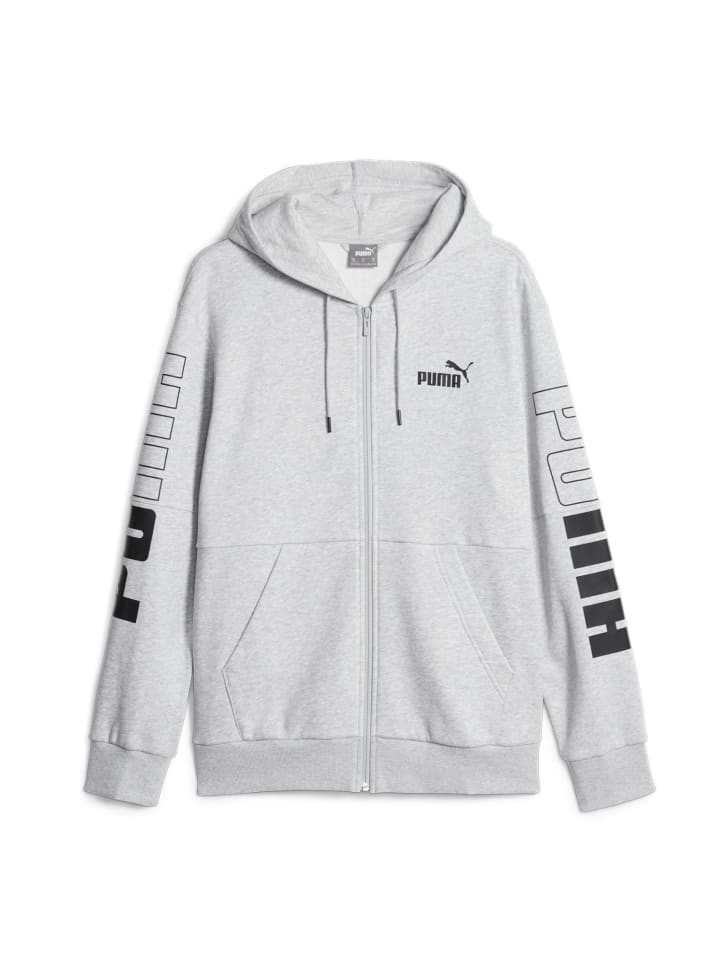 

Дождевик Puma Kapuzenjacke Power Full-Zip, серый