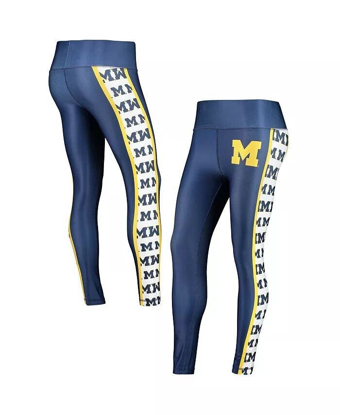 

Женские темно-синие трикотажные леггинсы Michigan Wolverines Dormer Concepts Sport
